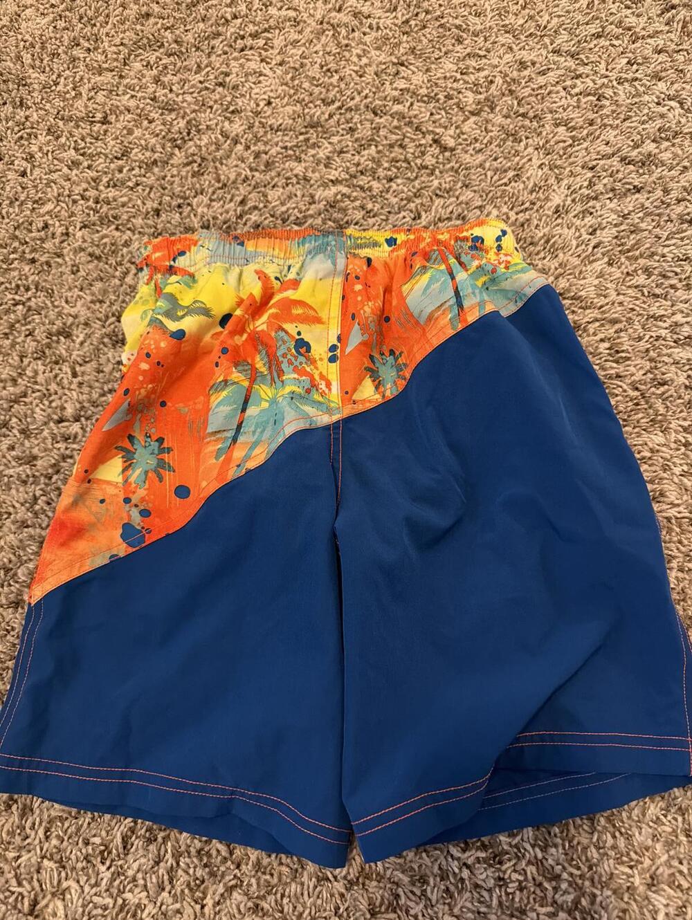 Wonder Nation Boys Swim Trunks M Blue Orange - Picture 3 of 3